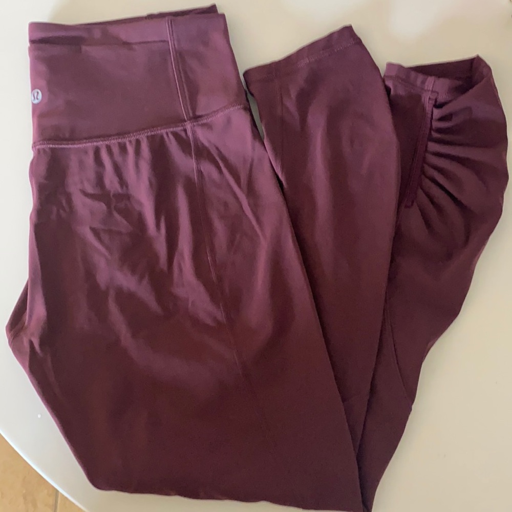 Lululemon cropped gathered leggings